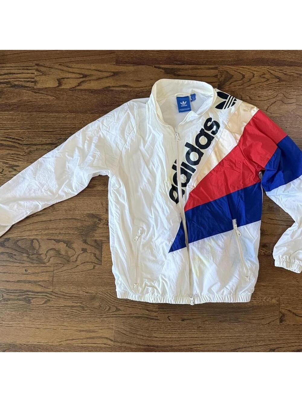 ๐ Adidas Trefoil 80s-90s Windbreaker โ Size M - Picture 2 of 7